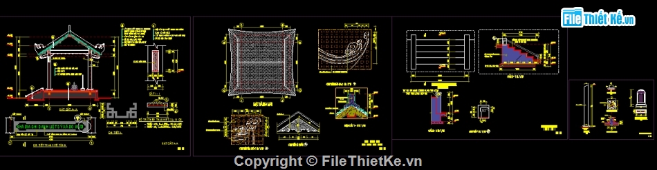 Nhà bia tưởng niệm,File CAD Kiến trúc,Nhà bia tưởng niệm 5.5x5.5m,File cad Nhà bia